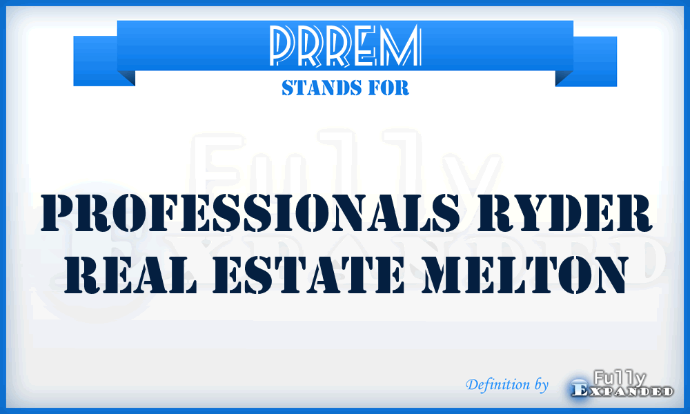 PRREM - Professionals Ryder Real Estate Melton