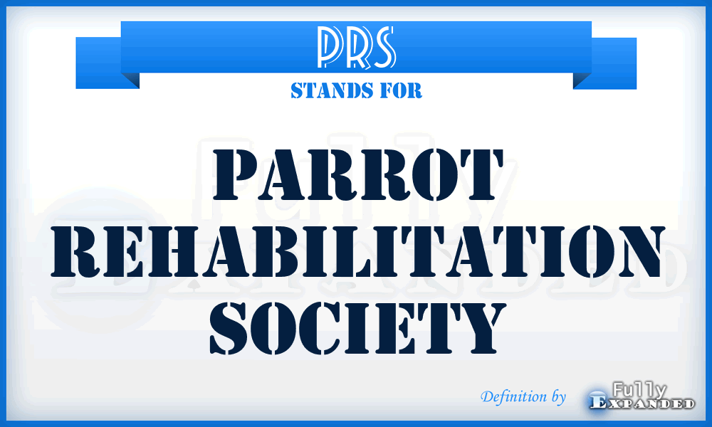 PRS - Parrot Rehabilitation Society