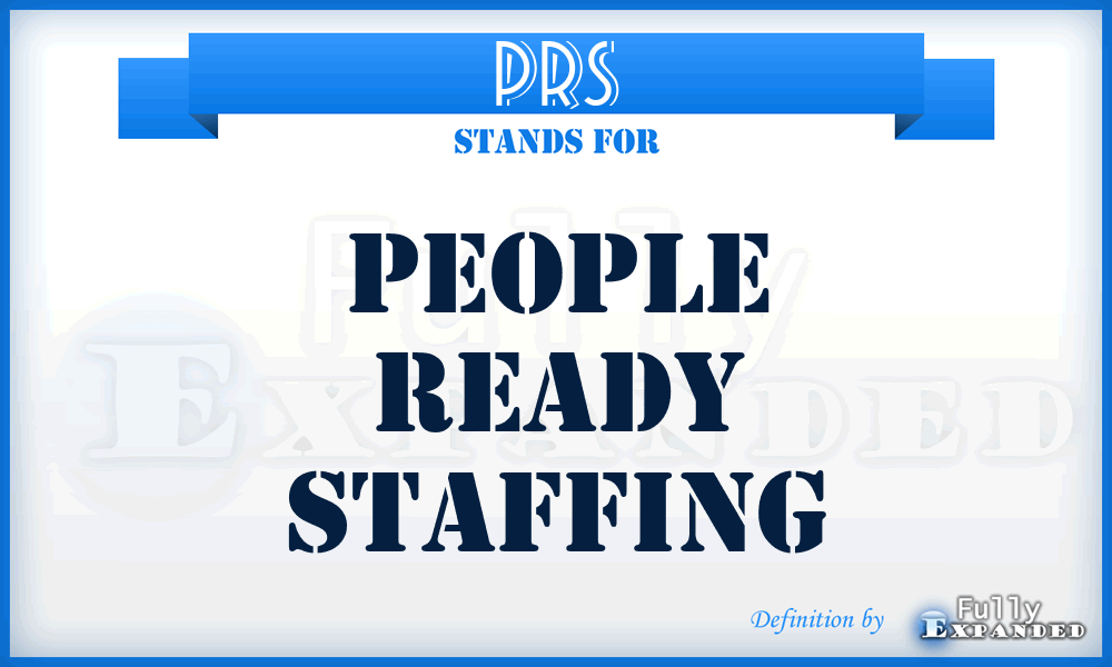 PRS - People Ready Staffing