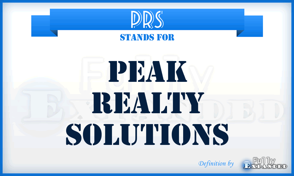 PRS - Peak Realty Solutions