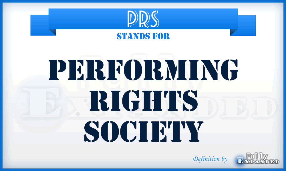 PRS - Performing Rights Society