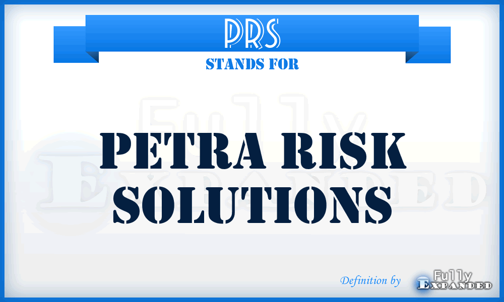 PRS - Petra Risk Solutions