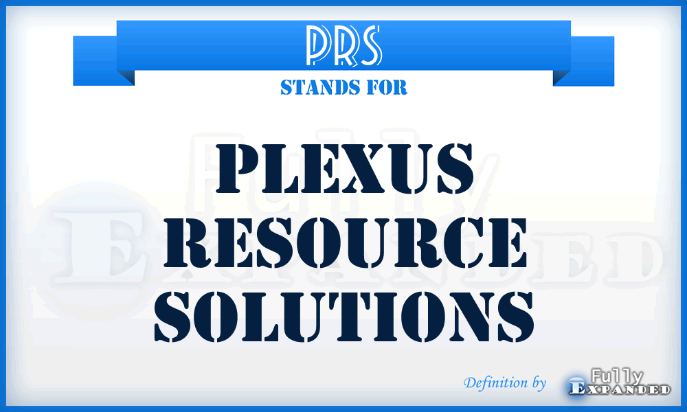 PRS - Plexus Resource Solutions