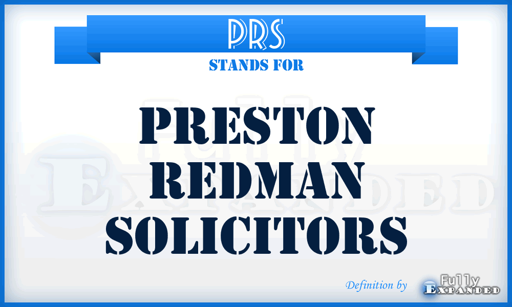 PRS - Preston Redman Solicitors