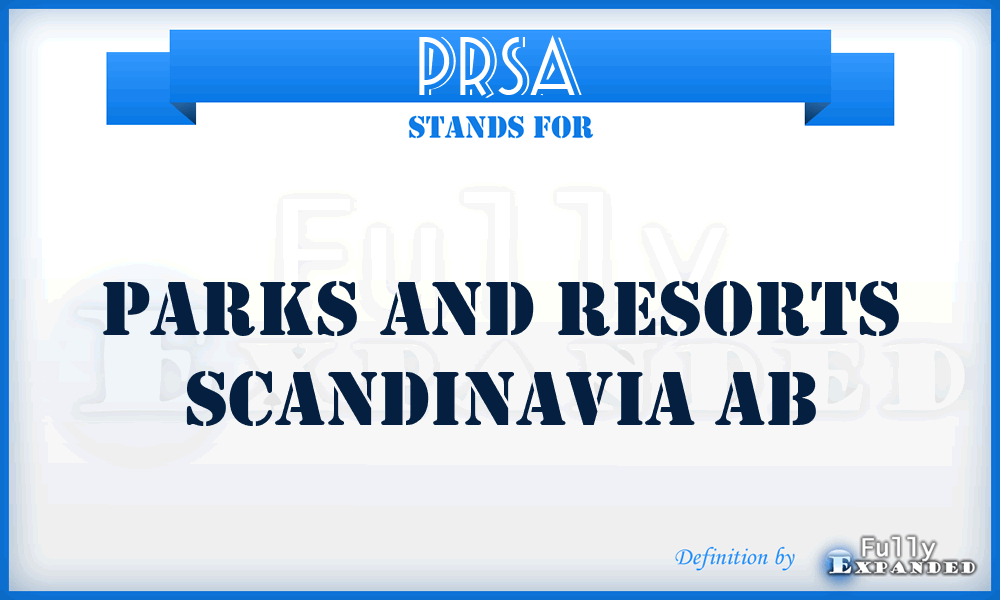 PRSA - Parks and Resorts Scandinavia Ab