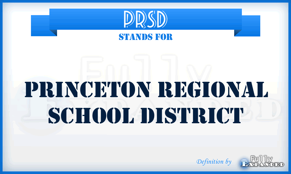 PRSD - Princeton Regional School District