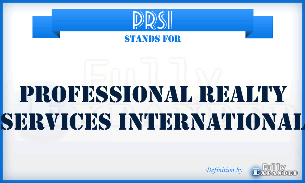 PRSI - Professional Realty Services International