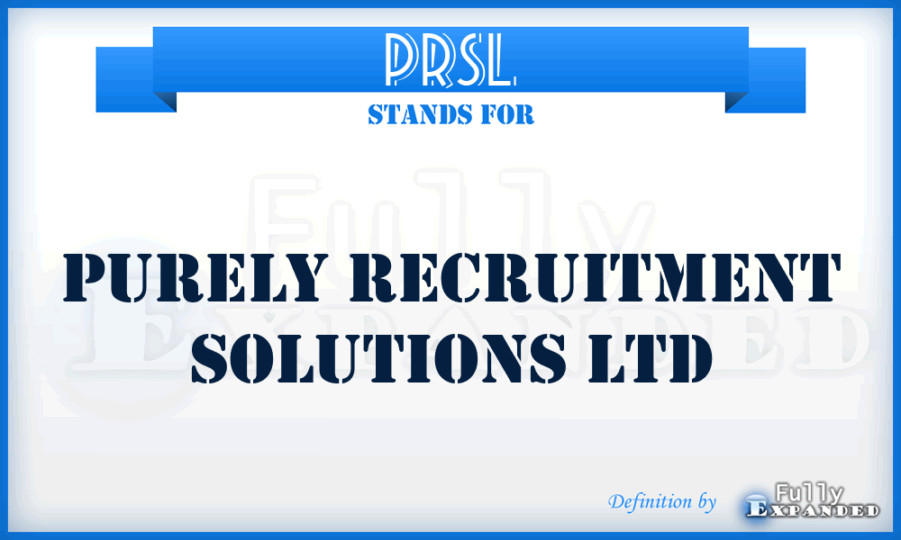 PRSL - Purely Recruitment Solutions Ltd