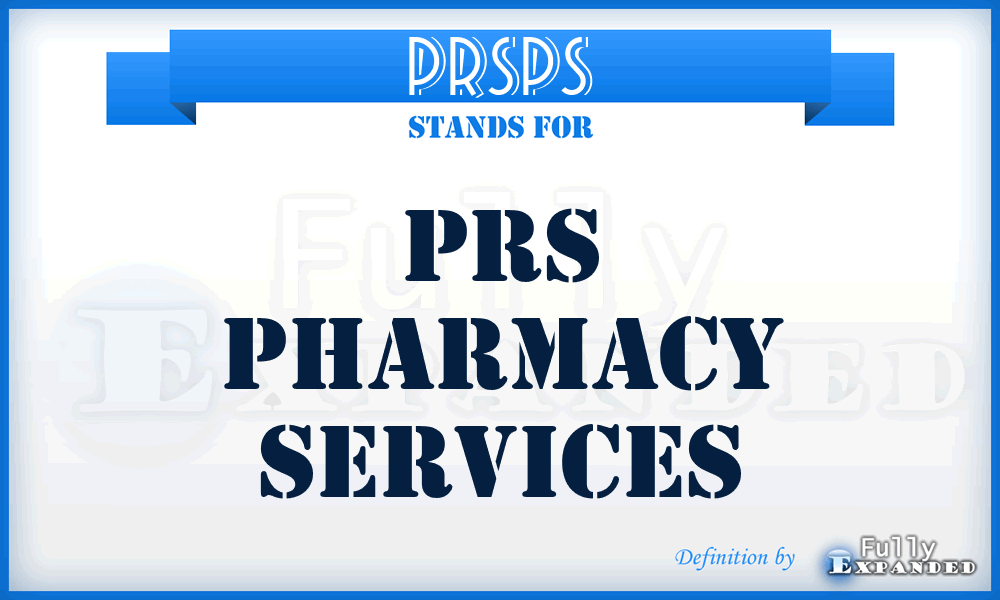 PRSPS - PRS Pharmacy Services