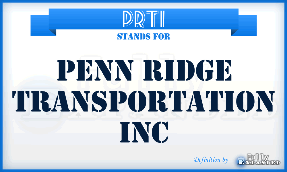 PRTI - Penn Ridge Transportation Inc