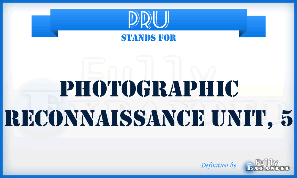 PRU - photographic reconnaissance unit, 5