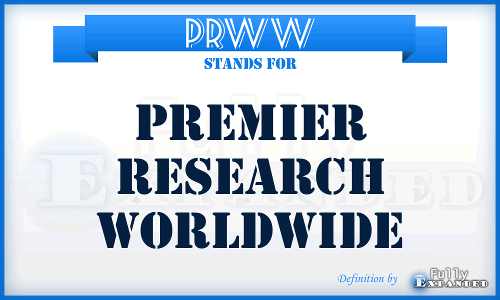 PRWW - Premier Research Worldwide
