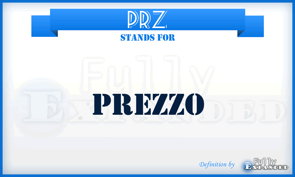 PRZ - Prezzo