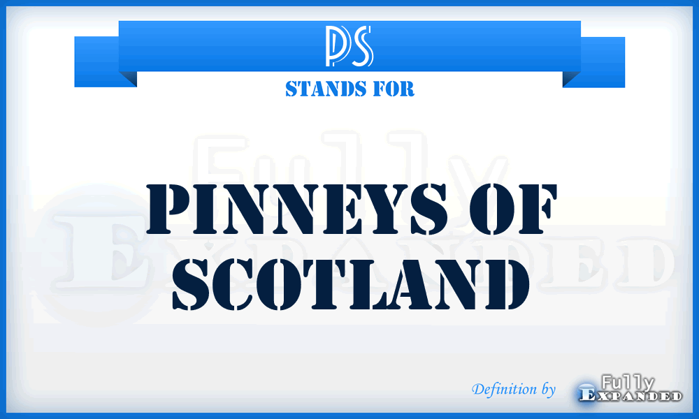 PS - Pinneys of Scotland