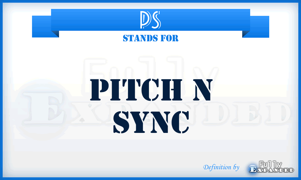 PS - Pitch n Sync