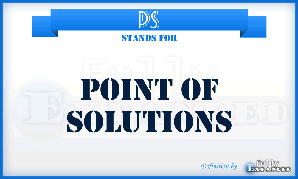 PS - Point of Solutions