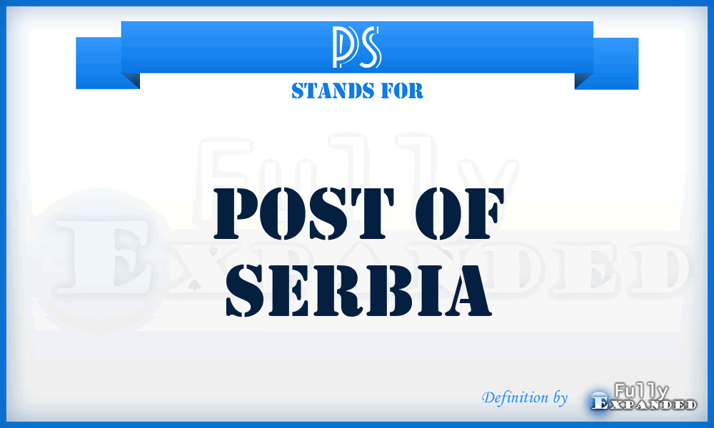 PS - Post of Serbia