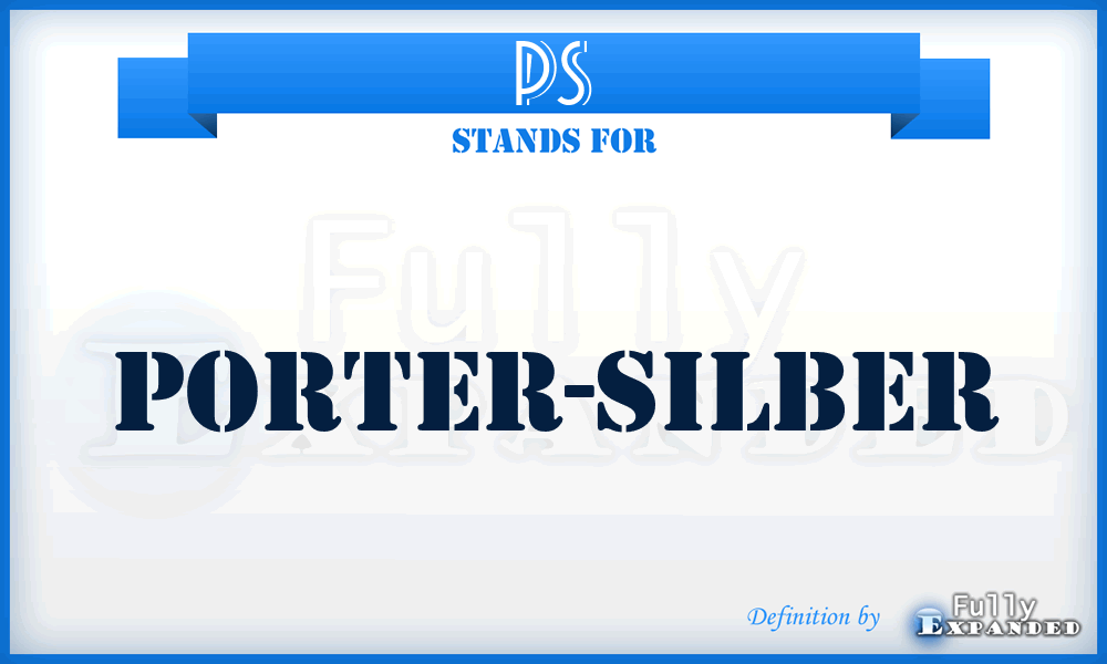 PS - Porter-Silber