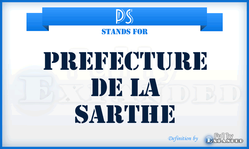 PS - Prefecture de la Sarthe