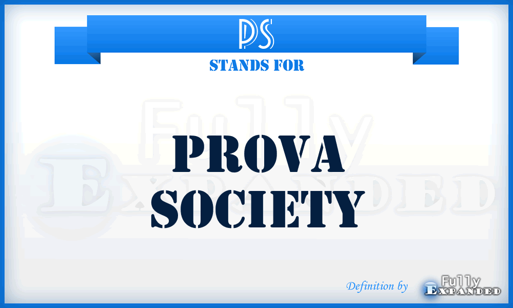 PS - Prova Society