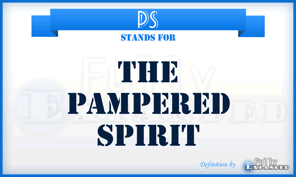 PS - The Pampered Spirit