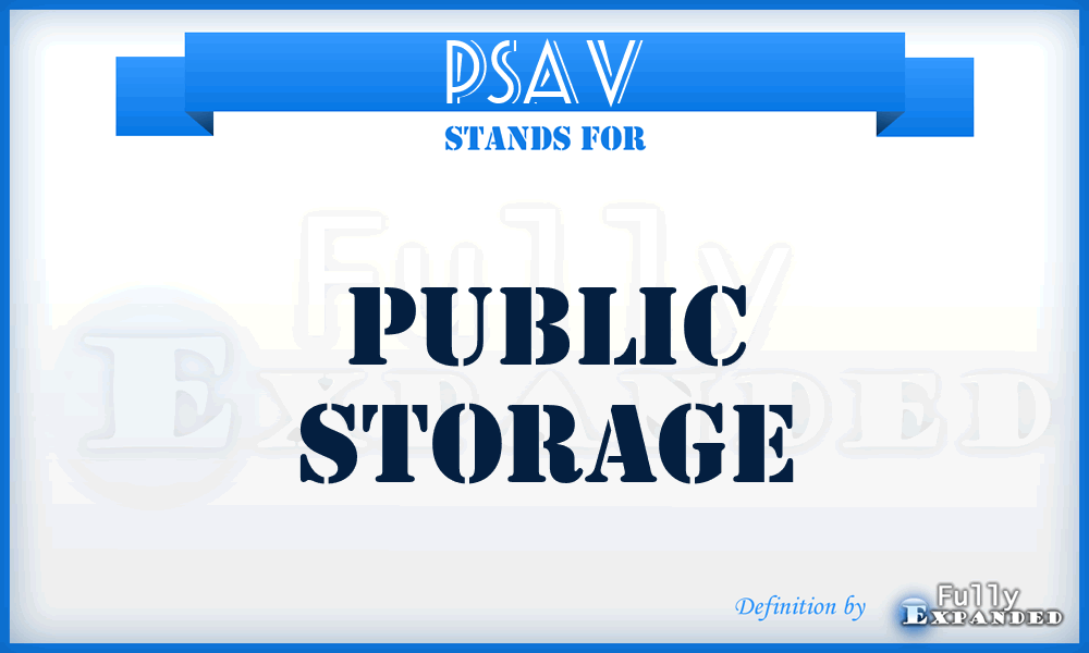 PSA^V - Public Storage