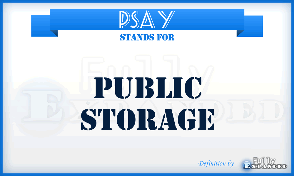 PSA^Y - Public Storage