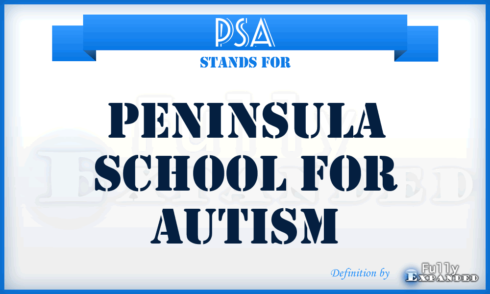 PSA - Peninsula School for Autism