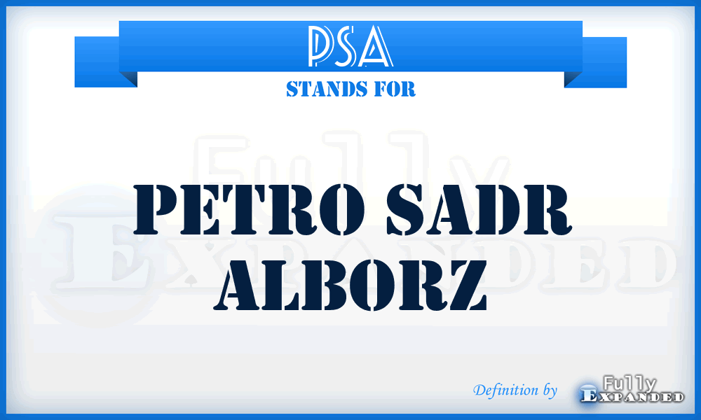 PSA - Petro Sadr Alborz