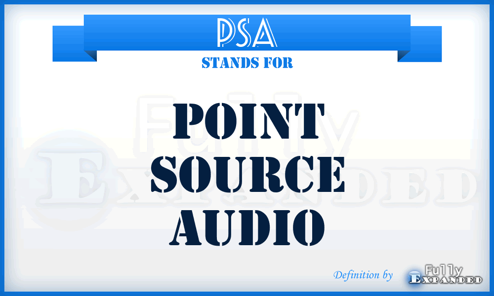 PSA - Point Source Audio