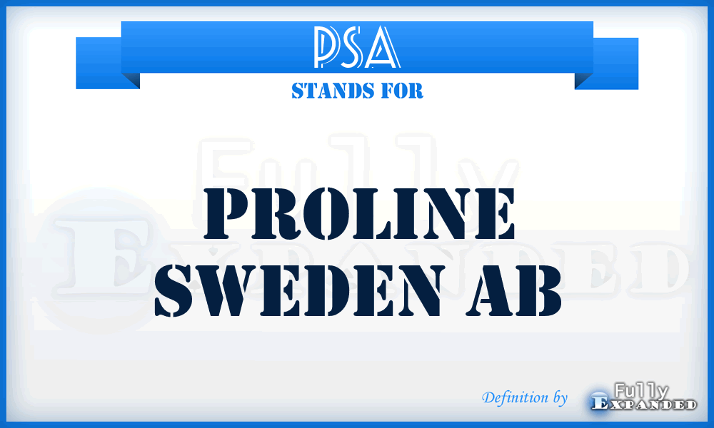 PSA - Proline Sweden Ab