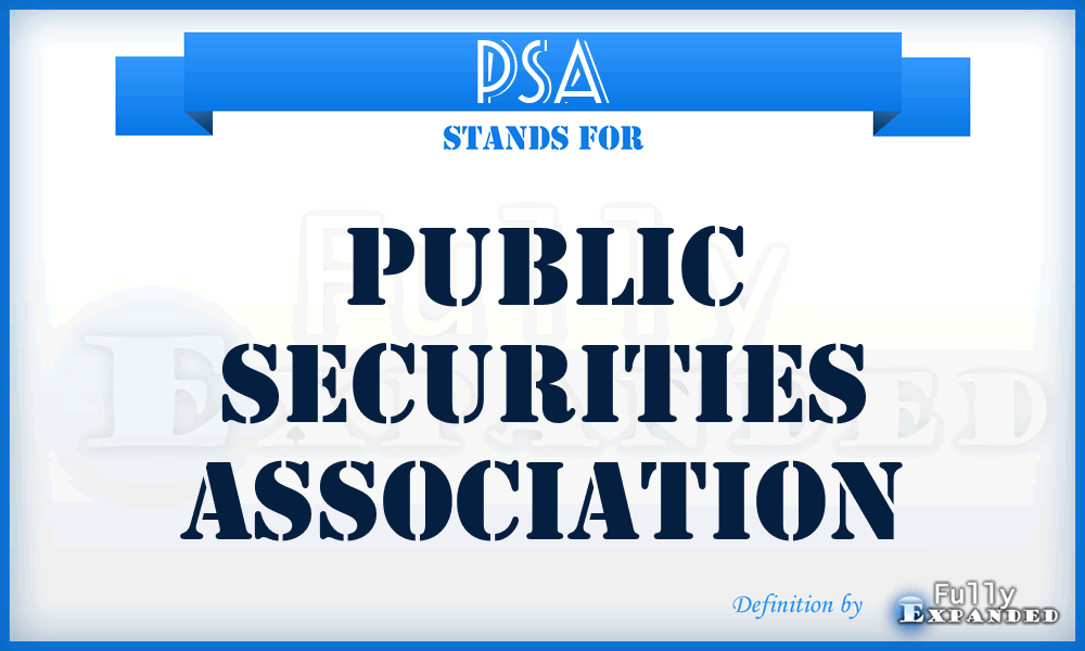 PSA - Public Securities Association