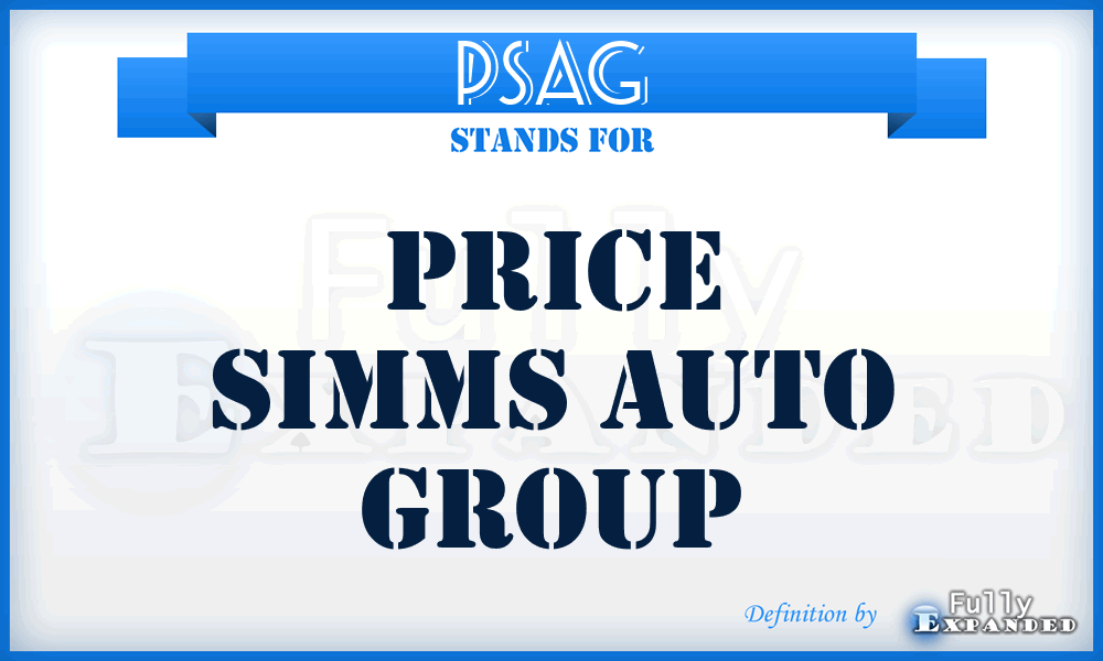 PSAG - Price Simms Auto Group
