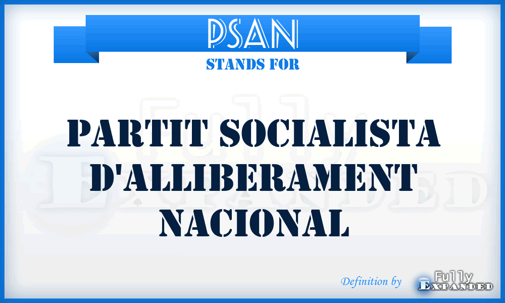 PSAN - Partit Socialista d'Alliberament Nacional