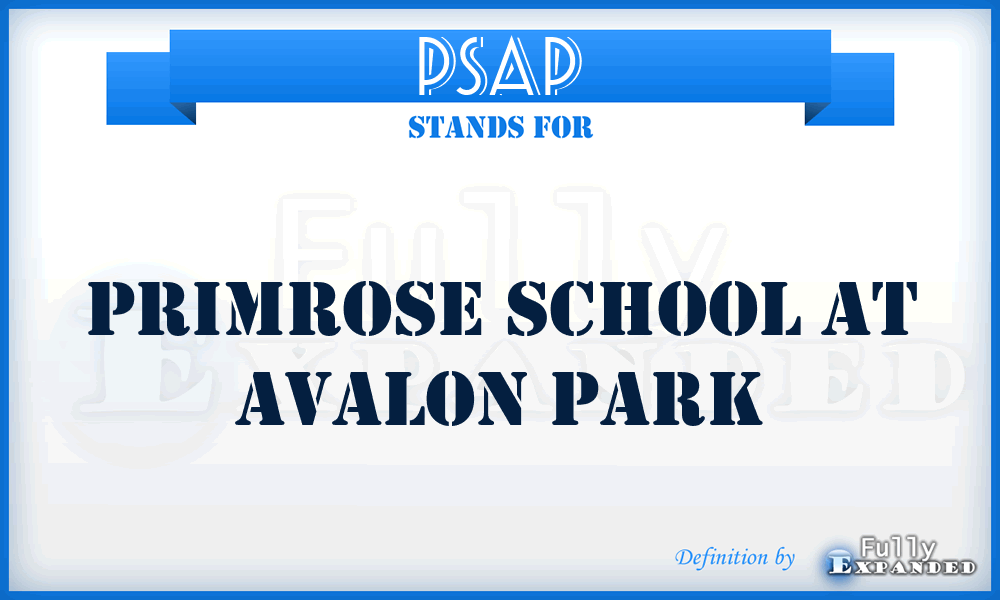 PSAP - Primrose School at Avalon Park