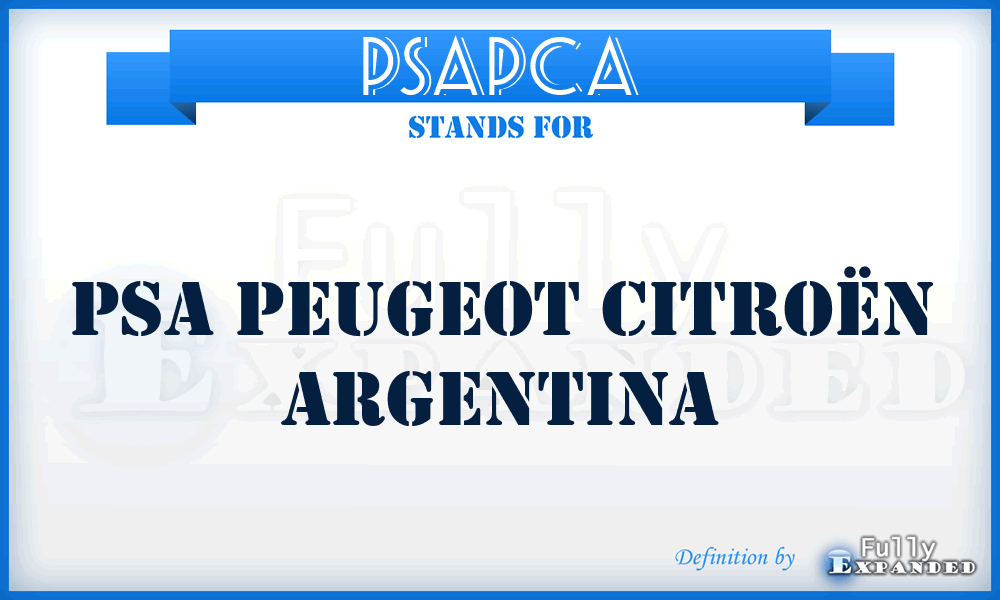 PSAPCA - PSA Peugeot Citroën Argentina