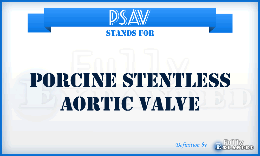 PSAV - Porcine Stentless Aortic Valve