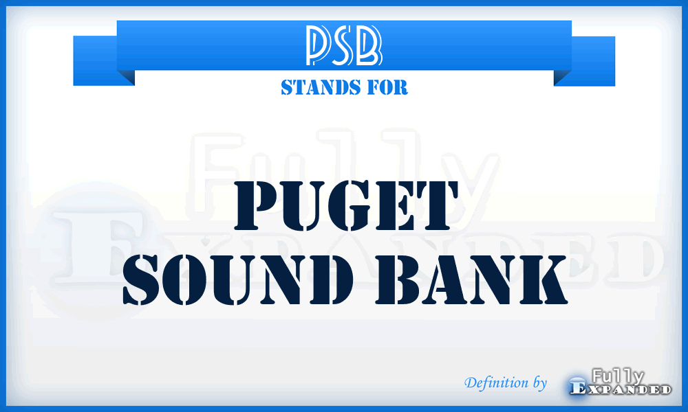 PSB - Puget Sound Bank