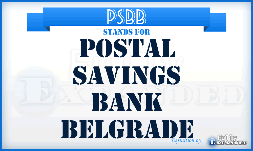 PSBB - Postal Savings Bank Belgrade