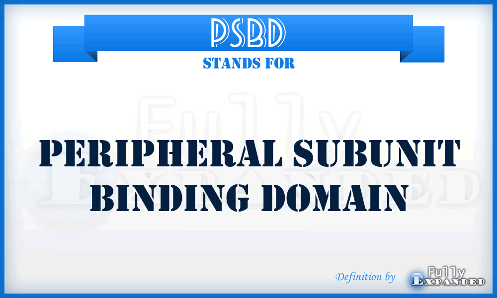 PSBD - Peripheral Subunit Binding Domain