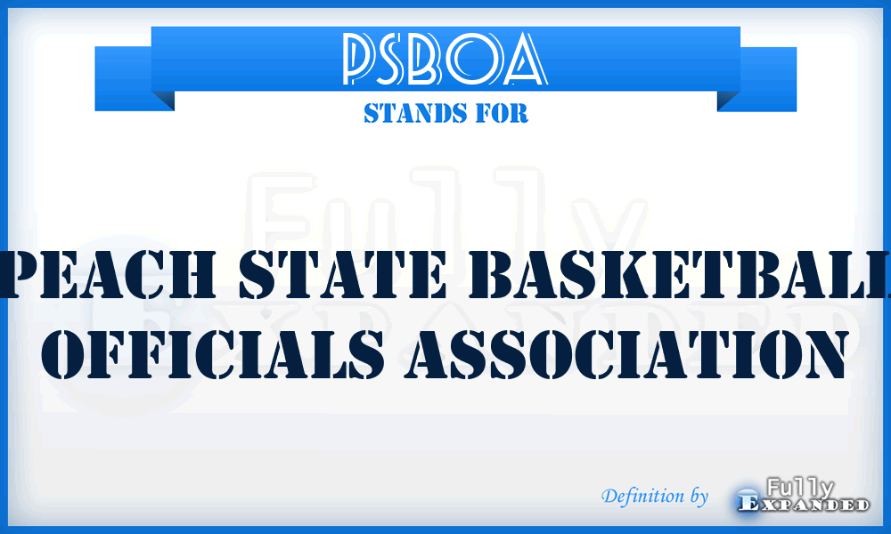 PSBOA - Peach State Basketball Officials Association