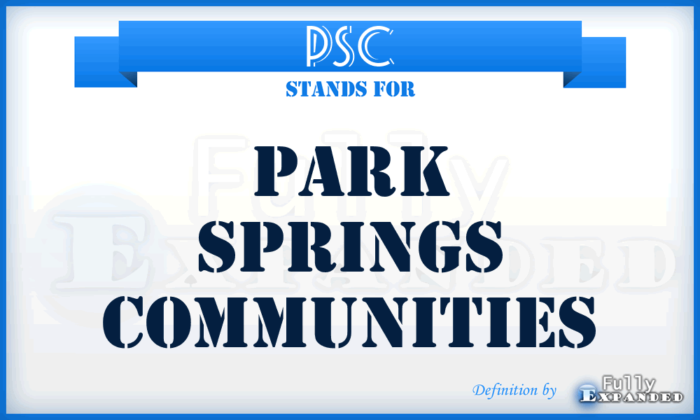 PSC - Park Springs Communities