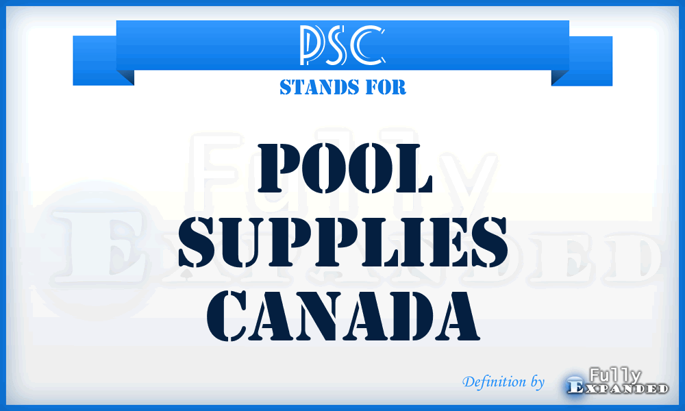 PSC - Pool Supplies Canada