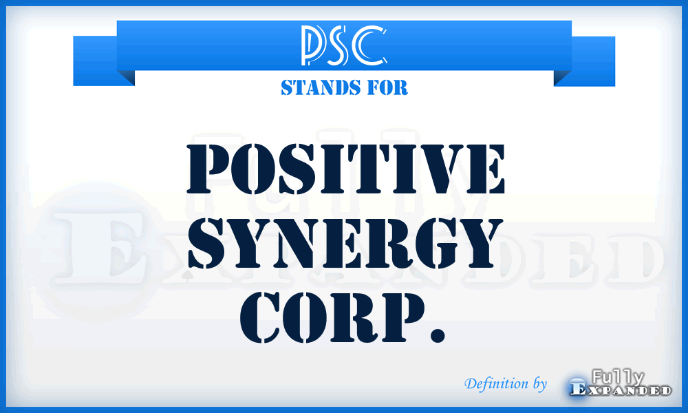 PSC - Positive Synergy Corp.