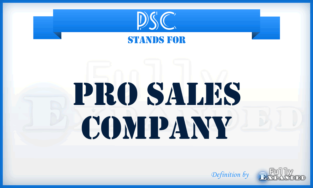 PSC - Pro Sales Company