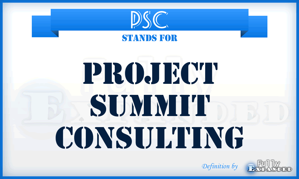 PSC - Project Summit Consulting