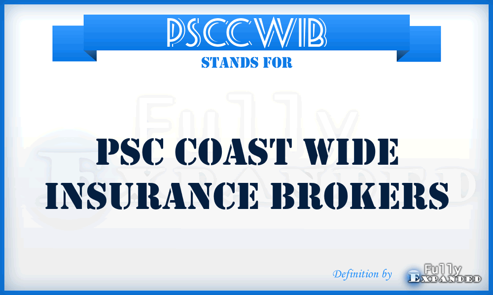 PSCCWIB - PSC Coast Wide Insurance Brokers