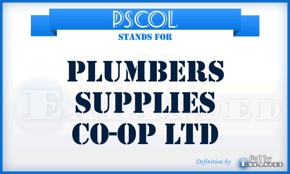 PSCOL - Plumbers Supplies Co-Op Ltd