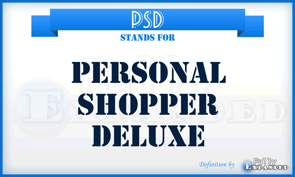PSD - Personal Shopper Deluxe