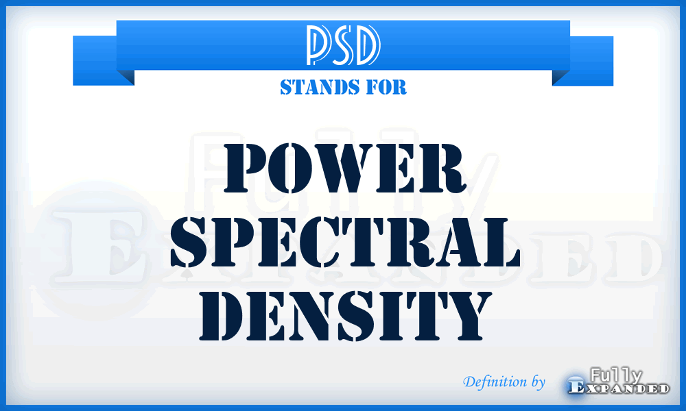 PSD - power spectral density
